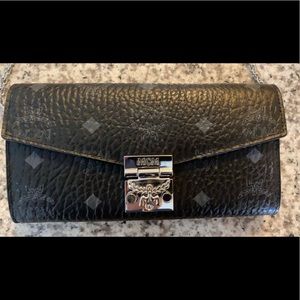 MCM Coated Canvas Wallet on a Chain